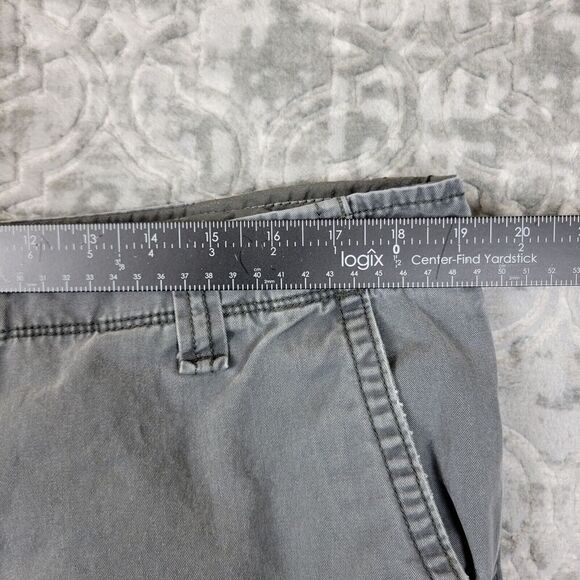 Old Navy Pants Mens 38x28 Gray Cargo Workwear Straight Leg Relaxed Fit Cotton - Picture 9 of 14